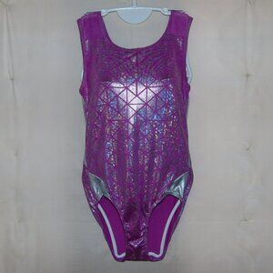 More Than Magic Violet Silver Leotard XL (14-16)